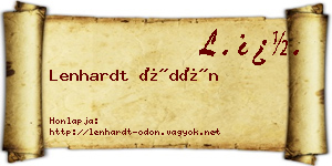 Lenhardt Ödön névjegykártya