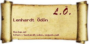 Lenhardt Ödön névjegykártya