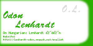 odon lenhardt business card